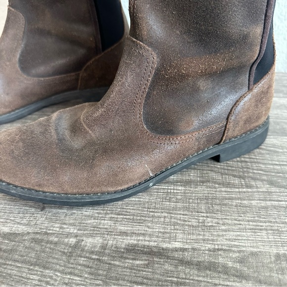 Lacoste Rosemont 5 CLW Leather Riding Boot Women’s Size 7 Elastic Calf Brown - Picture 3 of 9